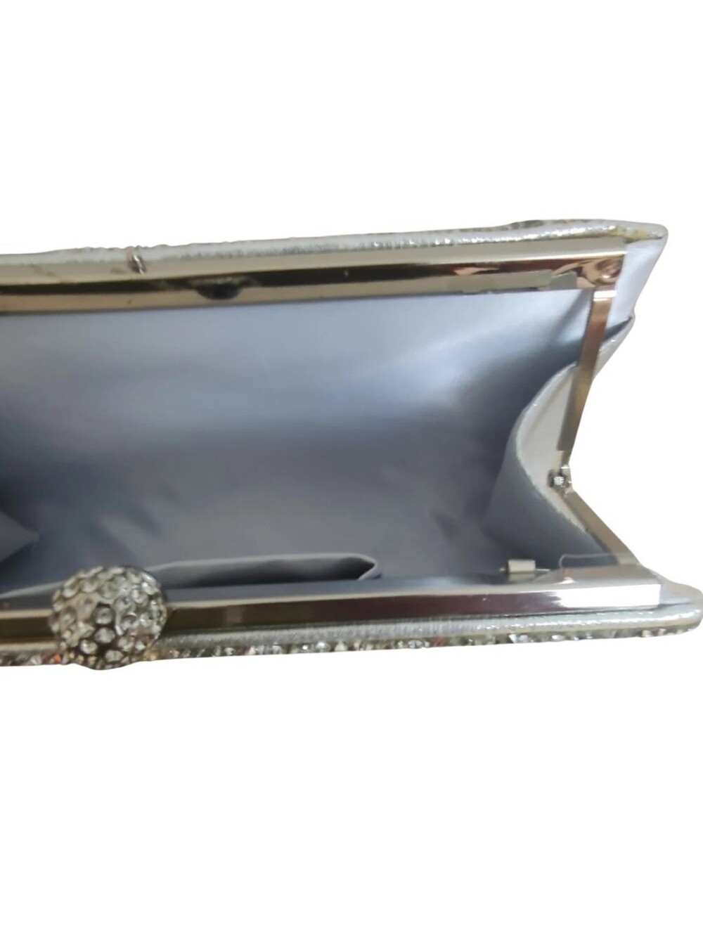 Silver Crystal Evening Clutch - Picture 7 of 7